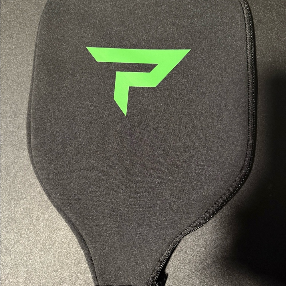 New-Paddletek Black Pickleball Paddle Cover with Green Logo